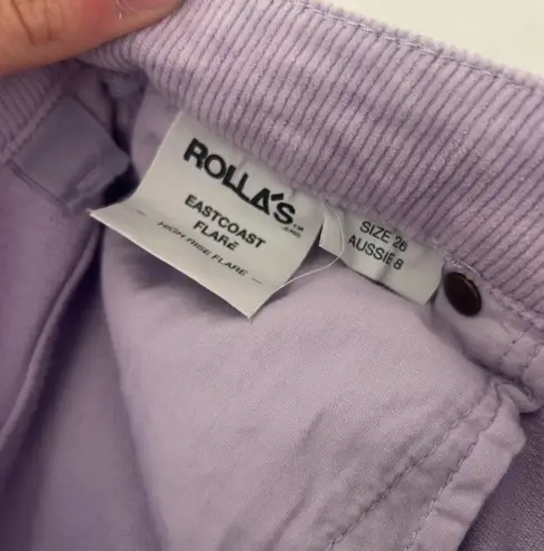 Rolla's ORIGINALLY $149 PERFECT CONDITION ROLLA’S EASTCOAST FLARE LAVENDER PANTS!!! size 26! worn once