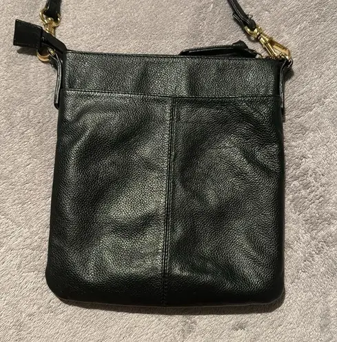 Kooba Everette Black Pebbled Leather Crossbody Bag with Detachable Strap