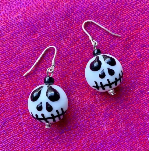 Handmade NEW Halloween Jack Skellington Earrings