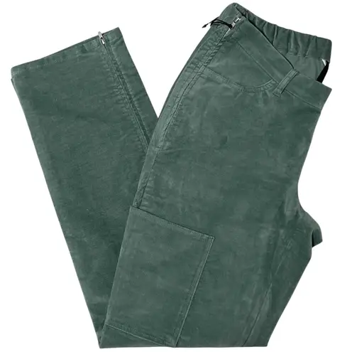 Denim & Co New Adaptive Wheelchair Fit Velveteen Pants Spruce Green Size 10