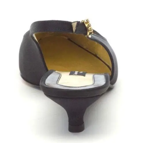 Susan Van Der Linde Slingback Kitten Heels Size 4.5