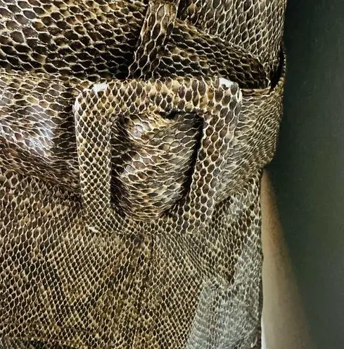 NANUSHKA Lorena Belted Snakeskin Print Vegan Mini Dress Size Small