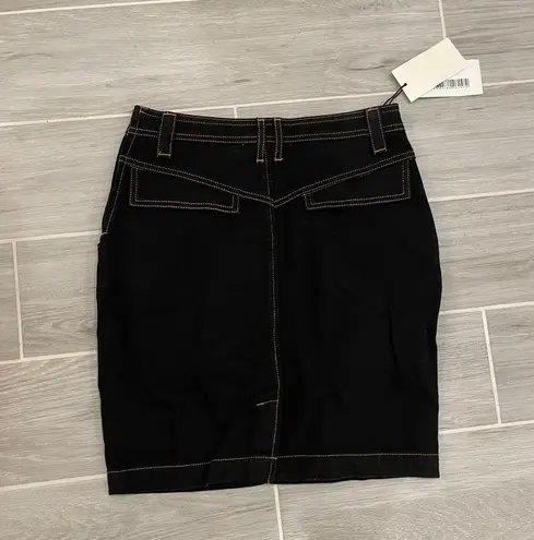Ba&sh NWT $195 JUPE LANE BLACK DENIM SKIRT - SZ 1 SMALL
