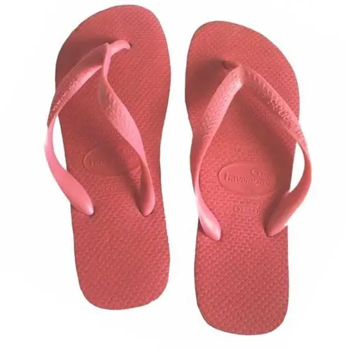 Havaianas Top  𓆉 Flip Flop Sandals 𓆉 Brazilian Beach Sandals 𓆉 Solid Pink