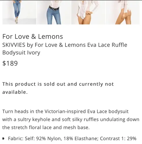 For Love & Lemons Lace Bodysuit