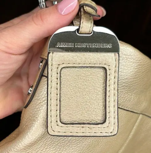 Aimee Kestenberg SOFT METALLIC GOLD PINCH QUILT CROSSBODY BAG PURSE