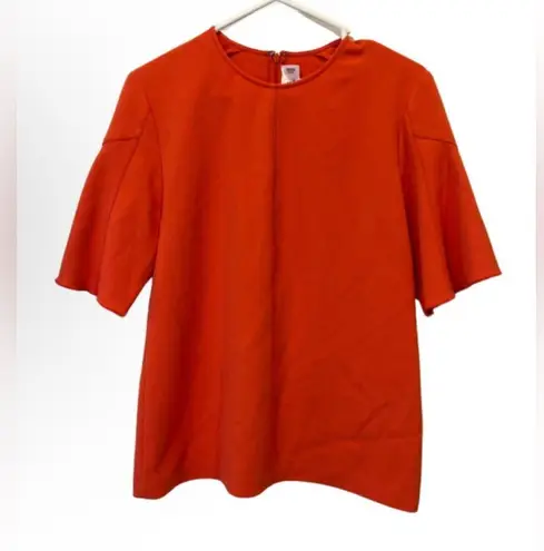Victoria Beckham Victoria Women’s Coral Flounce Hem Sleeve Top Size 6