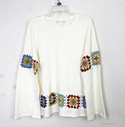 Love Riche LOVERICH Loose fit crochet detail sweater