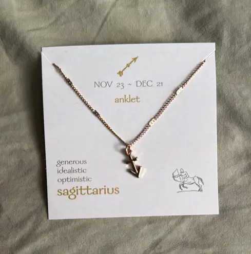 Zodiac sign anklets Gold