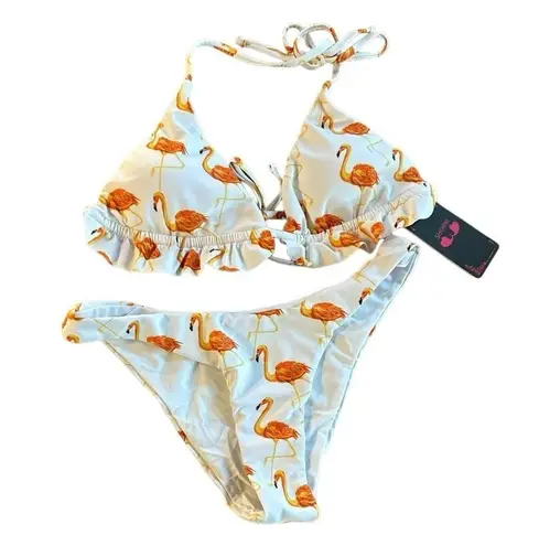 Women’s Flamingo Bikini Small White