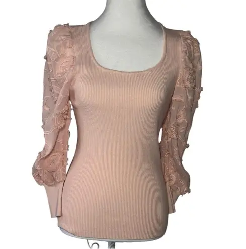 Fitted Pink Ruffled Blouse medium