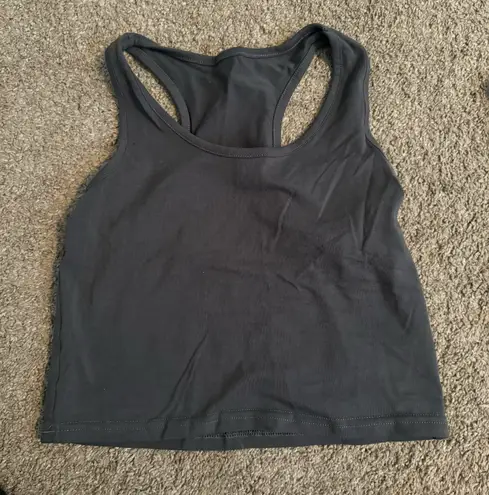 Basic Grey Cropped Tank Size M