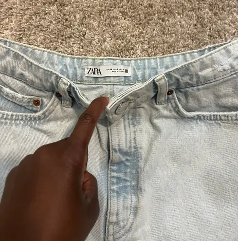 ZARA high waist Denim cut off jeans shorts