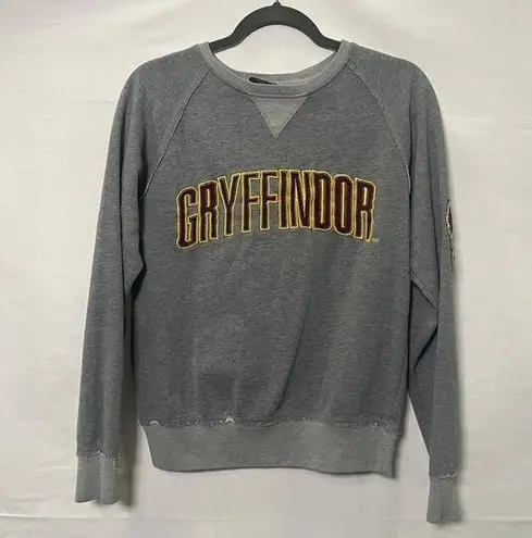 Harry Potter Sweatshirt Womens Small Crewneck Wizard Gryffindor Gray Universal