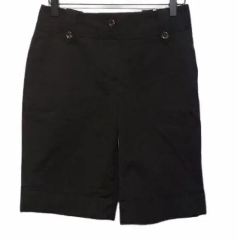 White House | Black Market WHBM Bermuda Black Chino Shorts