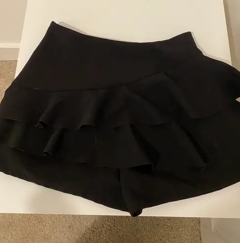 DO+BE Black Ruffle Skort