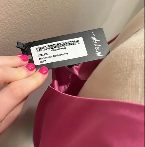 Nasty Gal NWT  Satin Asymmetrical Top