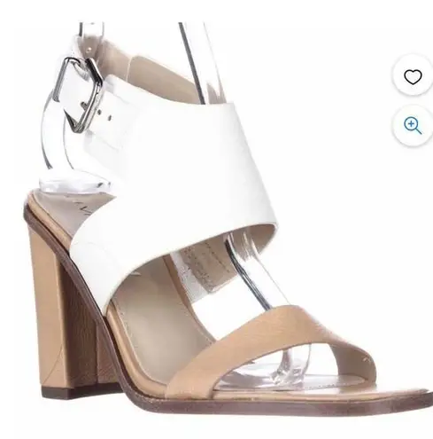 via spiga V-Belia Casual Ankle Strap Sandals - Natural White Women’s Size 8