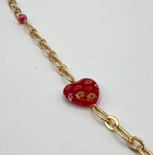 Style & Co  Mixed Stone Bead & Heart Long Strand Necklace in Gold MSRP $30 NWT