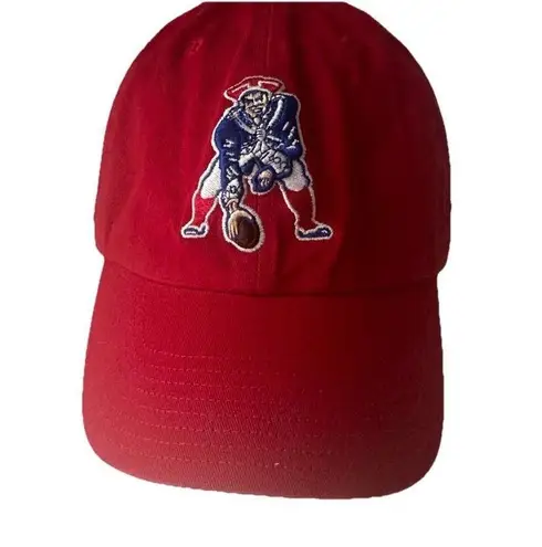 New England Patriots '47 Franchise R Legacy Logo NFL Adjustable Strap Hat Retro Red