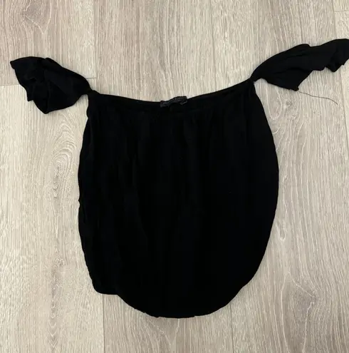 Brandy Melville Black Off the Shoulder Top