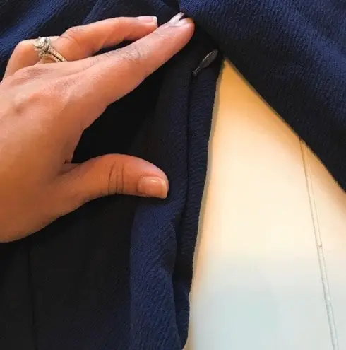 Francesca's - Navy Embellished Bow Dress