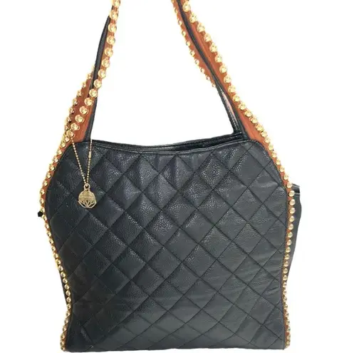 Big Buddha  black quilted shoulder tote bag simply irresistible!