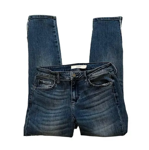 Hidden Distressed/Destroyed Ankle Jeans Blue Size 28