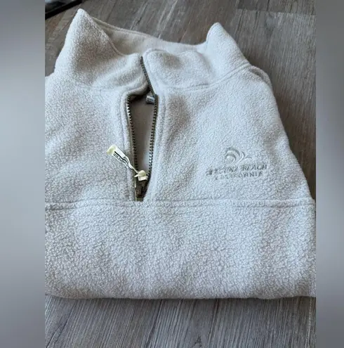VTG Blackwater Bay Laguna Beach California Pullover Fleece Sweater Beige Size L White Size L
