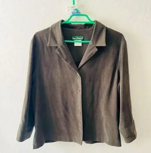 Harvé Benard Vintage Harve Benard Olive Green Suede Button up