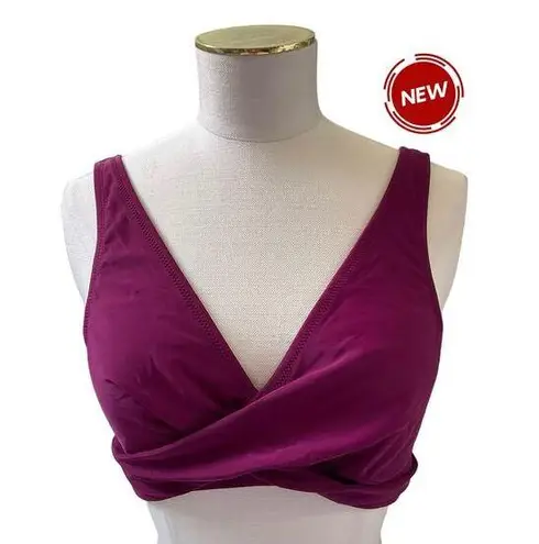 Cupshe  Plum Removable Pads Bikini Top Swimsuit Women's Size M NWT | 51-47