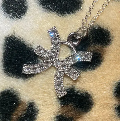 Boutique NEW Bling Rhinestone Pisces Necklace 24 in. Long Zodiac Horoscope Astrology Sign