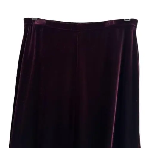 Tadashi Shoji Tadashi Vintage Maxi Skirt Plum Velvet Side Slits Dressy Formal USA Medium NEW