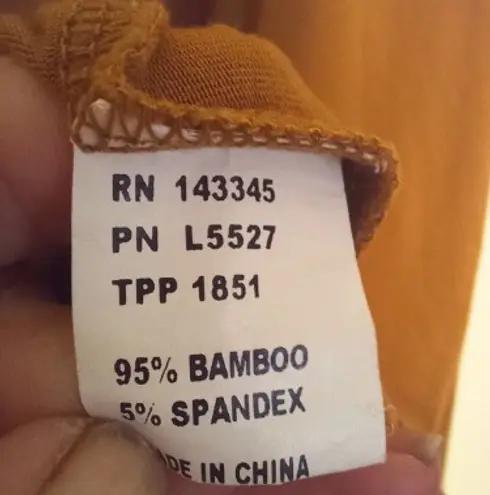 Piko 1988 Loose Fit Long Sleeve Top-Medium-Bamboo Blend-Boat Neck-Mustard-Soft