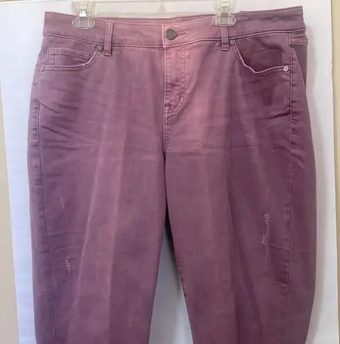 Lane Bryant 1094741 Lavender Girlfriend Cropped JEANS $70 NWT 16