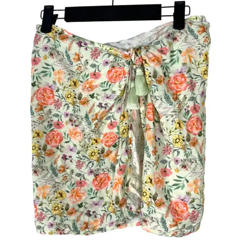 PQ Swim X Amanda Stanton Floral Wrap Skirt Coverup One Size NEW with Tags