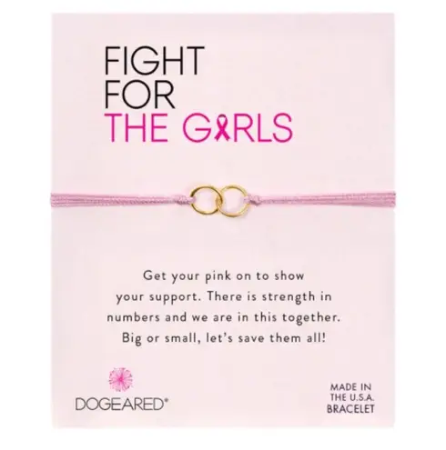 Dogeared Fight For The Girls Breast Cancer Awareness Bracelet New with tags!