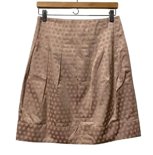 Elevenses Womens Sz 6 Polka Dots Pleated Mini Skirt Side Zip Aline Church Mature