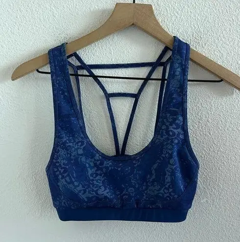 Anthropologie NWOT  Daily Practice Sport Bra Blue Strappy XS