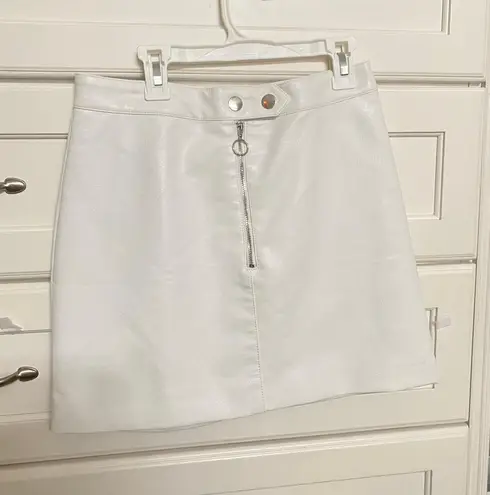 Forever 21 white leather skirt