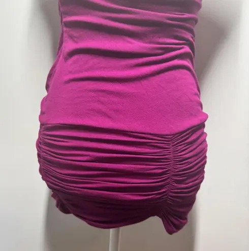 Sky Top Women M Purple Magenta Cowl Neck Halter Y2K Going Out Top Vintage Club Size M