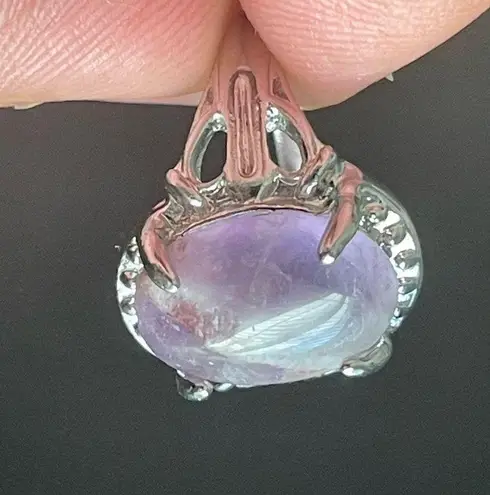 Amethyst Natural purple silver ring size 7.5