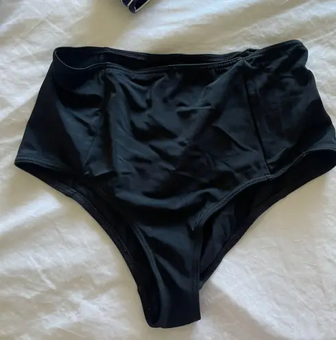 Topshop Black High Waisted Bikini Bottoms size 4