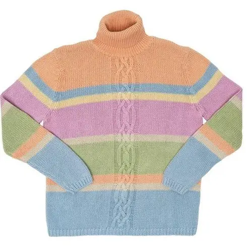 IZOD Pastel Rainbow Turtleneck Sweater