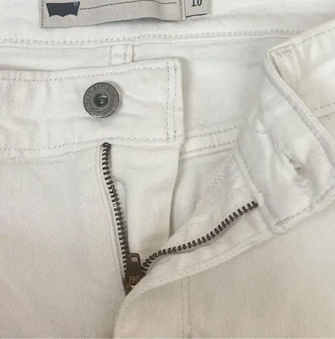 Levi's Levi’s Cuffed Capri Mid Rise White Stretch Denim Pants Jeans Sz 10