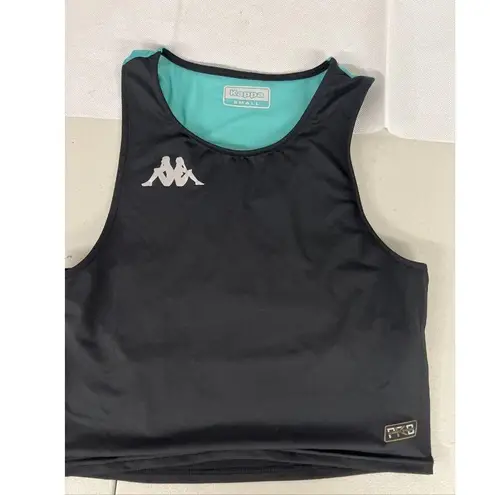 Kappa NEW S Small Open back Kombat System Athletic Tank Top Black/Green/White