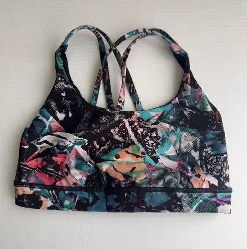 Lululemon  Energy Sports Bra Size 4 Color Crush Multi Luxtreme Workout Exercise