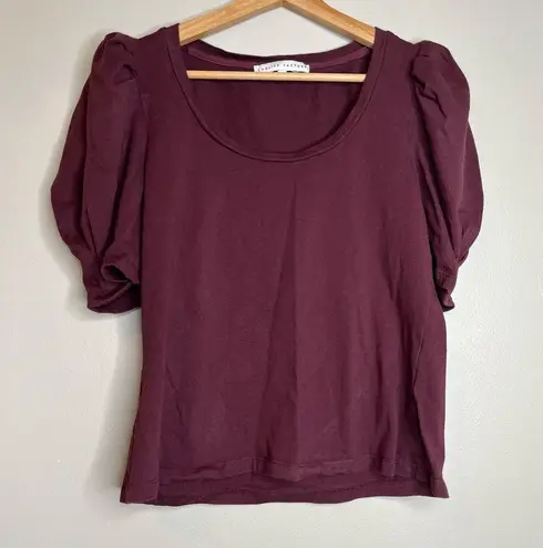 English Factory Pleated Puff Sleeve Top Size Small