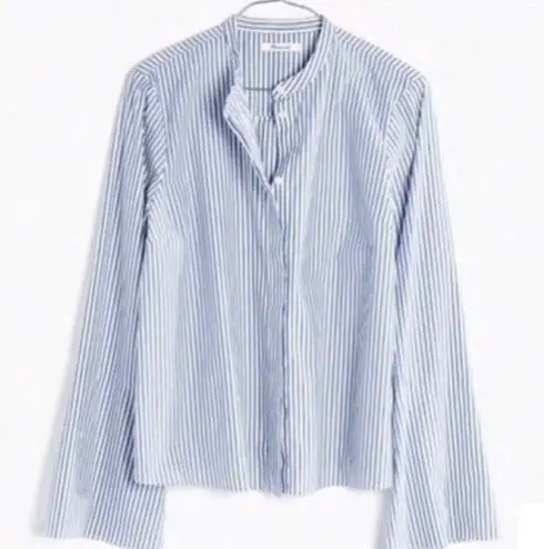 Madewell  Bell Sleeve Stripe Blue & White Blouse