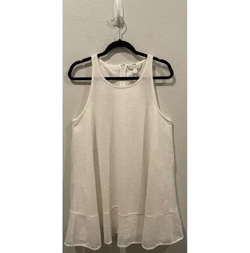 LC Lauren Conrad  Runway Sequin Trapeze Sleeveless Antique White Mini Dress